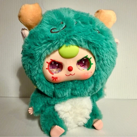 Baby Three Chinese Zodiac Dragon Plush | Christmas Glitter Eyes | New - Picture 1 of 6